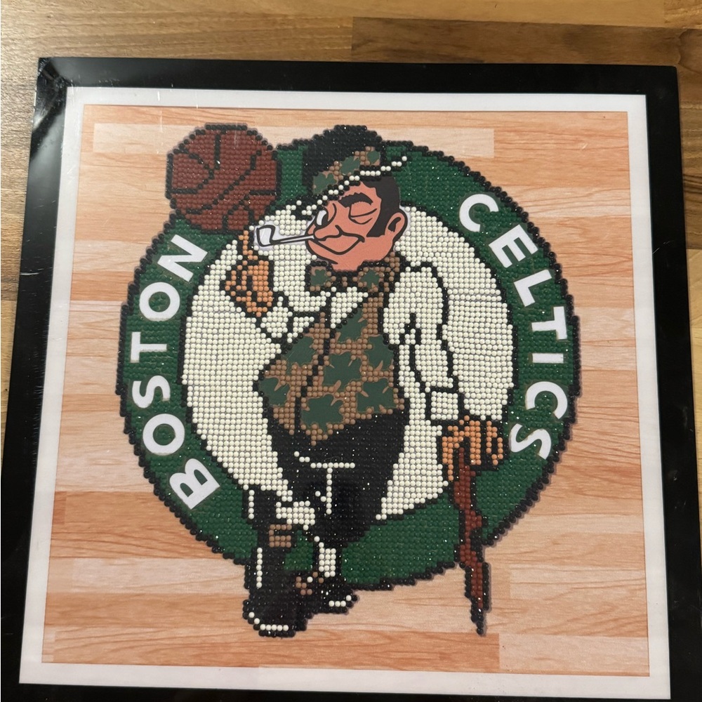 Boston Celtics Beaded Art